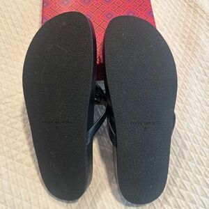 TORY BURCH Miller Cloud sandal Black Leather Like New!